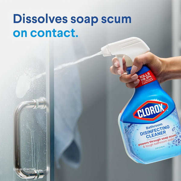Clorox Disinfecting Multi-Purpose Cleaner Starter Kit, Household Essentials, One Reusable Spray Bottle plus 2 Refills