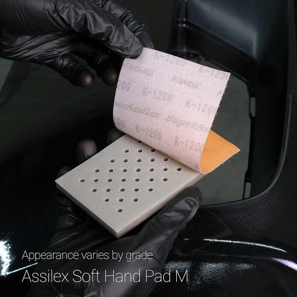 Super Assilex Flexible Sanding Sheets Job-Pak, Assorted K600-K1200, U191-150A, 6 Sheets + 1 M Hand Pad for Half Sheets