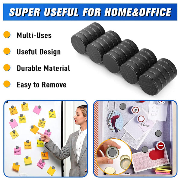 Grtard 20 Pack round Ceramic Magnets with Adhesive Backing Ceramic Magnets round Disc Magnets, Perfect for Refrigerator Button DIY Cup Tiny Magnet