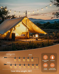 Outdoor String Lights 25 Feet G40 Globe LED Patio Lights with 13 Edison Plastic Bulbs(1 Spare), Waterproof Connectable Hanging Lights for Backyard