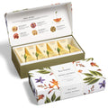 Tea Forte Premium Petite Presentation Box Gift Set Sampler, 10 Count, 2 of Each Blend Individually Wrapped Handcrafted Pyramid Infuser Bags,