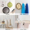 Adhesive Hooks, 32 Pack 33Lb(Max) Sticky Hooks, Transparent Reusable Removable Adhesive Hooks for Hanging, Wall Hooks for Hanging Can Be Use for