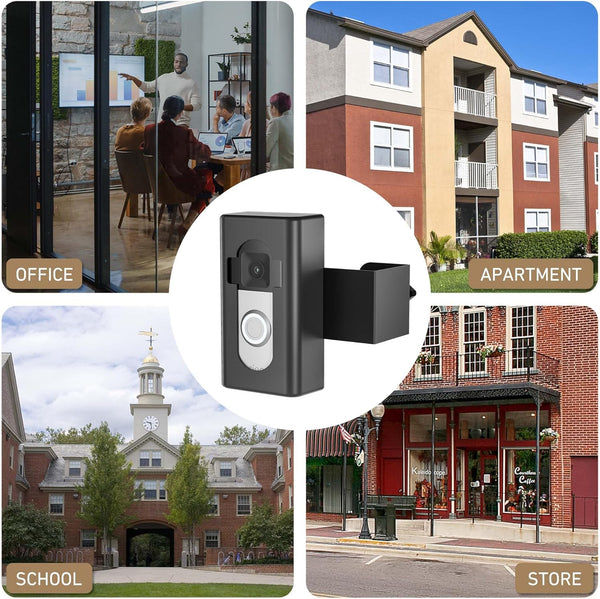 Anti-Theft Video Doorbell Mount,Ahbteym Mount No Drill Bracket Holder Accessories for Apartment Home Rentals Compatible with Ring Video Doorbell