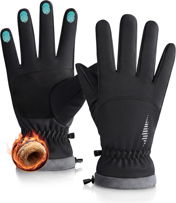Rivmount Winter Waterproof Ski Snow Warm Gloves for Women Men, Windproof Cold Weather Thermal with Touchscreen Fingers, for Running Driving