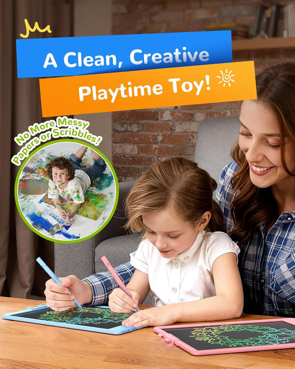 KOKODI LCD Writing Tablet, Valentines Day Gifts for Kidsï¼10 Inch Colorful Toddler Doodle Board Drawing Tablet, Erasable Reusable Electronic