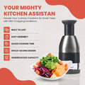 Slap Chop Manual Hand Chopper - Versatile Food Dicer, Vegetable Slicer and Onion Chopper, Handy Nut Chopper, Garlic Mincer and Onion Cutter,