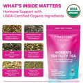 Pink Stork Organic Fertility Tea - Supports Conception for Her & Hormone Balance with Chaste Tree Berry (Vitex), Mint, and Red Raspberry Leaf -