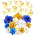 Knitgrip 27 Pcs DIY Graduation Cap Decorations Accessory Kit Include Faux Flower Heads and 3D Butterfly for Graduation Cap Decoration Home