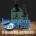 Bluebyrd Black Ops Oud Beard Oil for Men - Hydrates and Moisturizes for Beard Growth - Treats Dry Itchy Beards Large 2 Oz - Natural Formula Argan