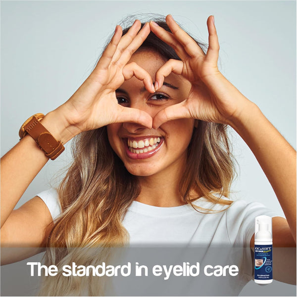 Ocusoft Original Foaming Eyelid Cleanser - Mild Instant Foam to Remove Oil, Dust, Pollen & Makeup - 1.68 Fl Oz