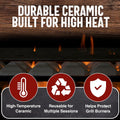 Chef Master 05004CM Ceramic Gas Grill Self Cleaning Briquettes, Replacement for Lava Rocks, Cleaner Cooking, Gas Grill Briquettes for BBQ Grill