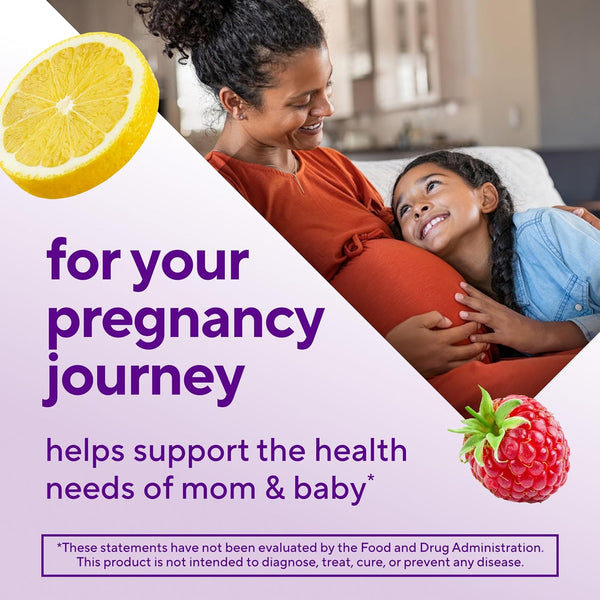 Vitafusion Prenatal Gummy Vitamins, Raspberry Lemonade Flavored, Pregnancy Vitamins for Women, with Folate and DHA, AmericaâS Number 1 Gummy
