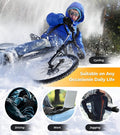 Winter Gloves Touchscreen Slightly Waterproof Thermal Warm anti Slip Running Cycling Gloves Windproof Glove with Elastic Cuffs for Men Women