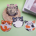 Vcekract Diamond Painting Coasters Kits, 6 Pcs Cat Diamond Art Coasters with Holder, Crafts Kits for DIY Coasters, Diamond Art Kits for Adults Cat