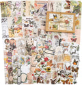 Knaid 200 Pieces Vintage Ephemera Pack Decoupage Paper Junk Journal Kit Scrapbook Planner Sticker Supplies for Art Journaling Bullet Journals