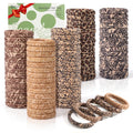 Bessrung 100PCS Seamless Elastic Hair Ties for Women Girls, No Damage Ponytail Holders for Thin Thick Hair, Leopard Animal Print Hair Bands for