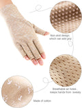 Maxdot Women Sunblock Fingerless Gloves UV Protection Driving Gloves Summer Mitten Non Slip for Outdoor Cycling Manicures