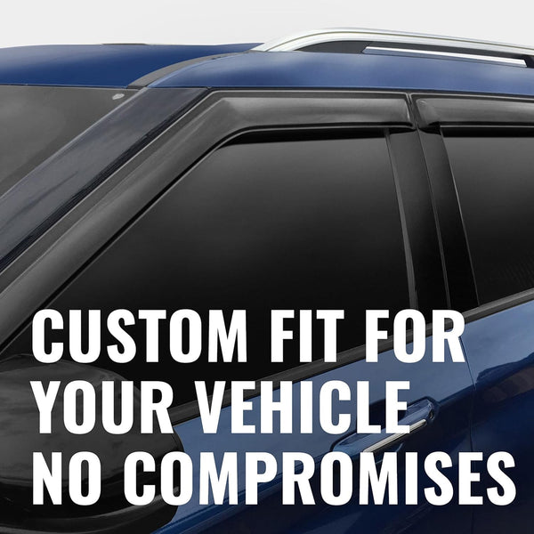 Auto Ventshade [AVS] outside Mount Rain Guards for 2010 - 2017 GMC Terrain | Window Vent Visors, 4 Pcs. - Smoke | 94167
