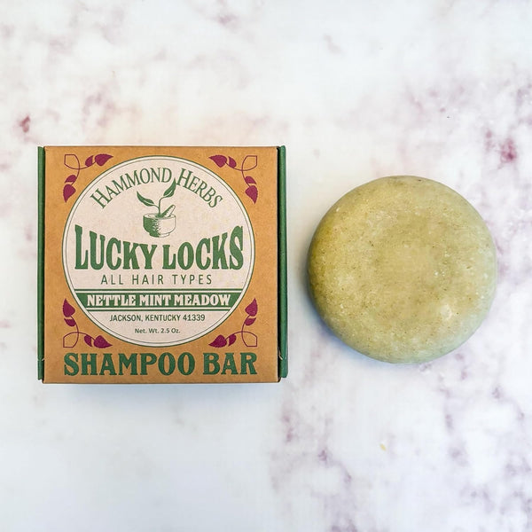 Lucky Locks | Nettle Mint Meadow | Natural Shampoo Bar | Zero Waste Hair Care | Sulfate Free