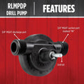 Red Lion RLMPDP, 154 GPH Drill Powered Transfer Pump, Black, 14942013