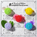 Bath Bomb Gift Set for Women â 10 Pack Handmade with Natural Essential Oils, 5 Aromatic Scents, Relaxing Rose Bubble Bath, Self Care Birthday &