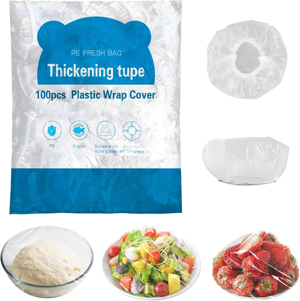 Plastic Bowl Covers for Bread Proofing, Thickened Transparent Fits Bowls up to 10", Shower Caps for Sourdough Bread