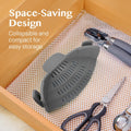 Kitchen Gizmo Snap N' Strain - Silicone Pasta Strainer Clip-On for Pots and Pans - Heat Resistant Colander for Vegetables and Noodles - Kitchen