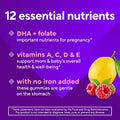 Vitafusion Prenatal Gummy Vitamins, Raspberry Lemonade Flavored, Pregnancy Vitamins for Women, with Folate and DHA, AmericaâS Number 1 Gummy
