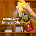 Pledge Moisturizing Wood Oil, Furniture Reviving Spray, Amber & Argan Scent, 9.7Oz