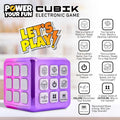 Power Your Fun Cubik LED Flashing Cube Memory Game - Electronic Handheld Game, 5 Brain Memory Games for Kids STEM Sensory Toys Brain Play Puzzle
