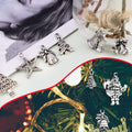 JIALEEY Christmas Charms, Whole Bulk Lots Christmas Charm Mixed Tibetan Silver Metal Pendants DIY for Jewelry Making Crafting and Christmas