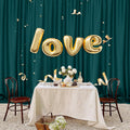 MEETSKY Hunter Green Backdrop Curtains for Parties Wedding Curtains Rod Pocket Green Photo Curtains Backdrop Sliding Drapes Backdrop Curtains for