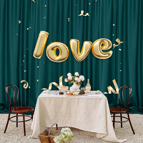 MEETSKY Hunter Green Backdrop Curtains for Parties Wedding Curtains Rod Pocket Green Photo Curtains Backdrop Sliding Drapes Backdrop Curtains for