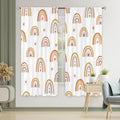 Cinbloo Rainbow Curtains 42Wx63L Inch Rod Pocket Pastel Starts Unicorn for Kids Room Decor Mermaid Child Nursery Princess Teen Girls Playroom