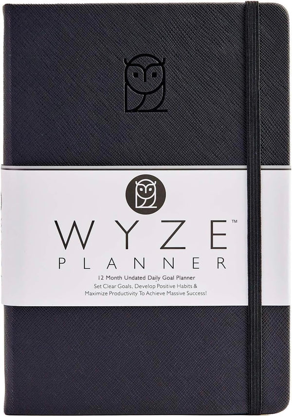 Undated Daily Planner – 1-Year B5 Productivity Organizer with Two-Page Weekly Spread, Goal Setting, Habit Tracker, Weekly & Monthly Pages –
