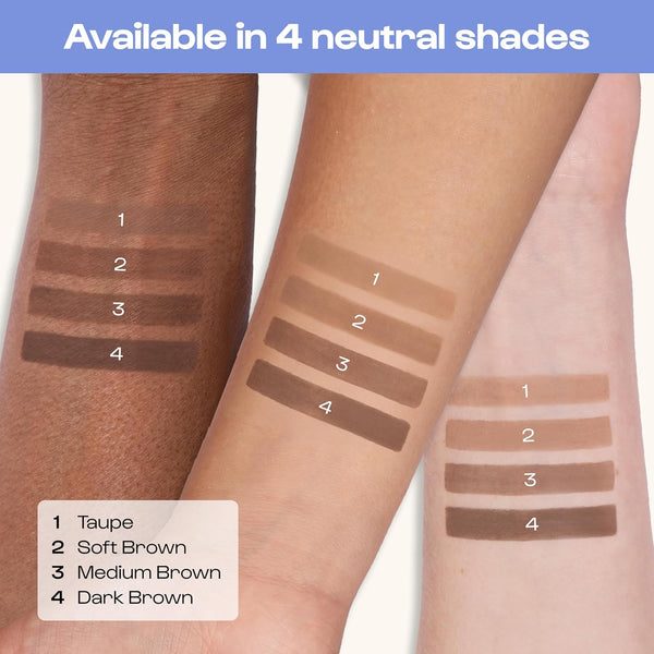 ALLEYOOP Swift Eyebrow All-In-1 Brow Definer with Built-In Sharpener & Spoolie Brush, Water & Smudge Resistant and Eyebrow Pencil for Women,