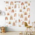 Cinbloo Rainbow Curtains 42Wx63L Inch Rod Pocket Pastel Starts Unicorn for Kids Room Decor Mermaid Child Nursery Princess Teen Girls Playroom