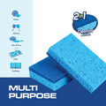 SCRUBIT 48 Pack Kitchen Sponges - Dish Sponge for Washing Dishes, Kitchen & Bathroom â Blue Dishwashing Sponges along with a Thought Scrubber â