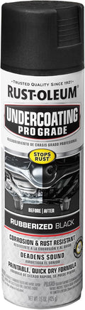 Rust-Oleum 248656 Professional Grade Rubberized Undercoating Spray, 15 Oz, Black