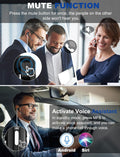 Bluetooth Headset V5.1, Wireless Headset with Battery Display Charging Case, Bluetooth Earpiece with Noise Canceling Mic for Driving, Office,