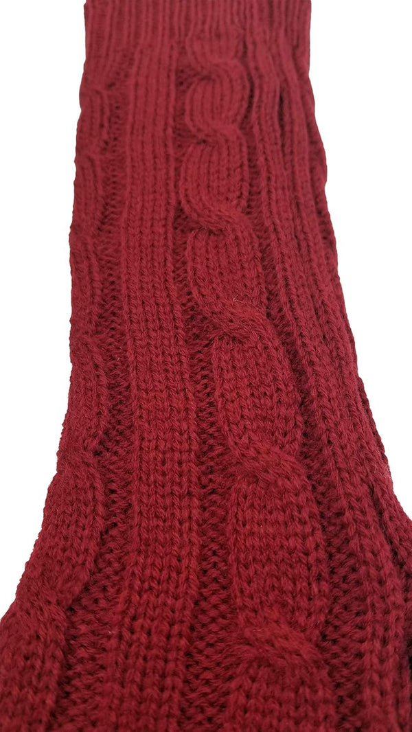 6 Pairs Long Fingerless Gloves, Cable Knit Arm Warmer Sleeve Premium Long Thermal