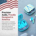 True Wireless Earbuds with Charging Case - Designed and Engineered in the USA - Ipx4 Water Resistant Bluetooth Earbuds Compatible with Apple and