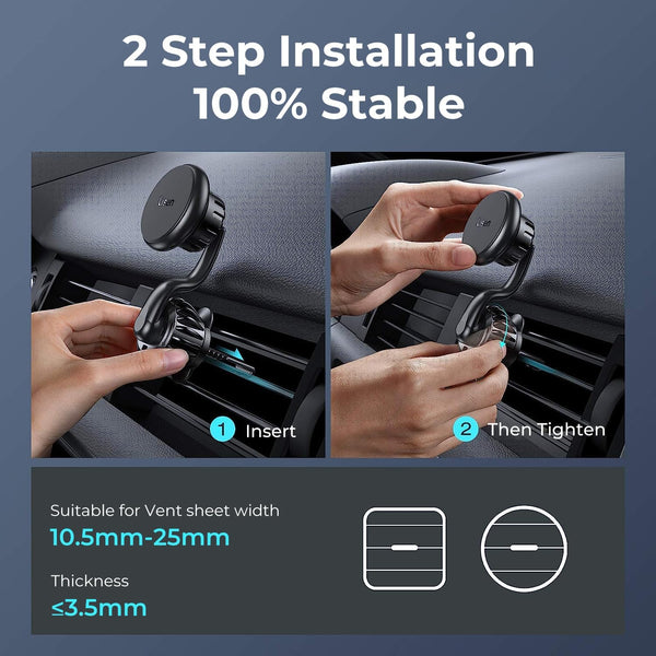 LISEN Magnetic Phone Holder for Car Mount Adjustable Phone Magnet for Car Enjoy Never Blocking Universal Air Vent Magnetic Car Cell Phone Holder