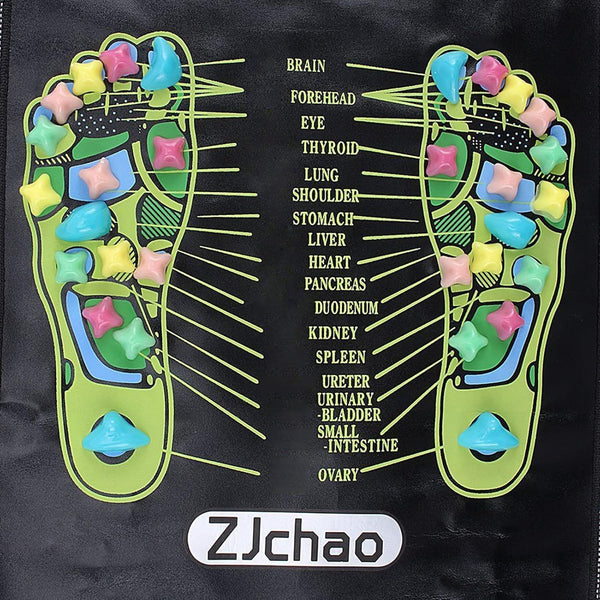 Reflexology Foot Massage Mat, Acupressure Stone Massager for Feet, Home Health Care 170Cmx35Cm
