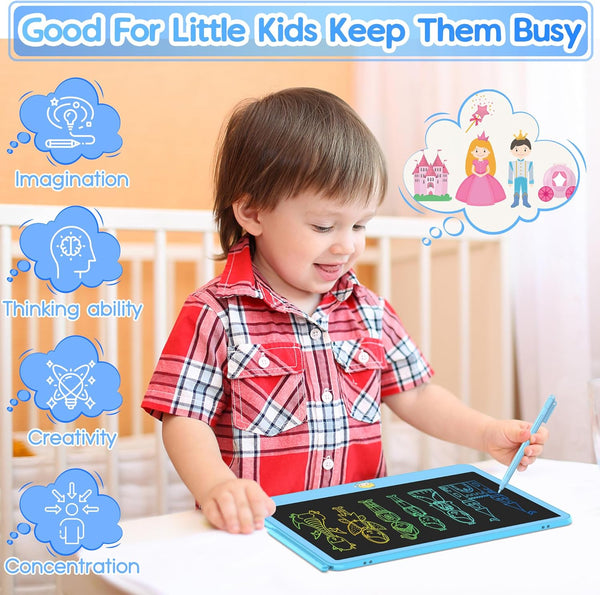 LCD Writing Tablet for Kids 12 Inch, Toys for Boys Girls Drawing Pad for 3 4 5 6 7 Year Old Kids Toys, Toddler Erasable Doodle Board Travel