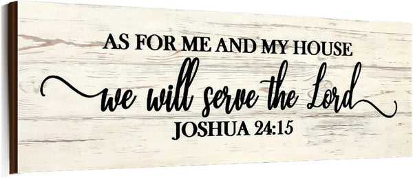 Jetec Bible Verse Scripture Wall Signs, as for Me and My House We Will Serve the Lord, with God All Things Are Possible, God Is within Her She