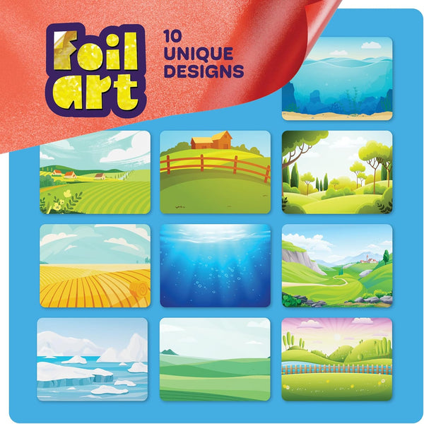 Dan&Darci Foil Art Kit for Kids - Arts and Crafts for Kid Ages 4-8, 4-6, 5-7, 5-8, 6-8 - 5 Year Old Girl Gifts - Fun Kits Projects Activities -