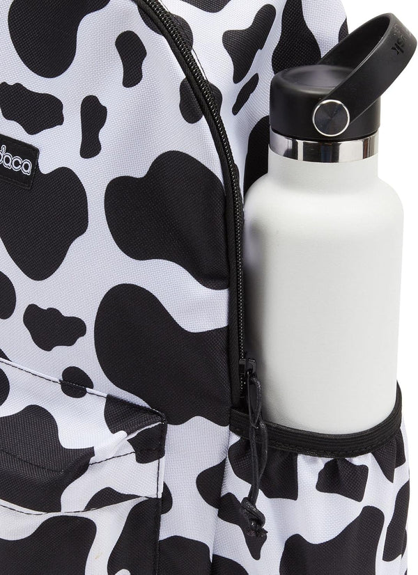 Zodaca Cow Print Mini Backpack for Women, and Girls, Small Shoulder Bag for School, Travel, Day Trips, Concerts, and Festivals, Cow Mini Backpack