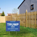 MAXDUCK Trump 2024 Sign - Trump Signs for Yard Plastic Signs with Stakes 14â X 11âFor Outdoor Yard Garden Lawn Decorations