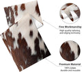 Linen Cow Print Table Runner 13X71 Inch Farmhouse Western White Brown Cowhide Runners Table Decorations Rustic Coffee Table Runner for Home
